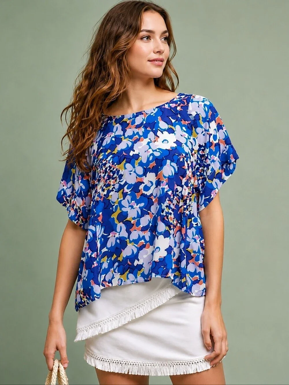❤️ ANTHROPOLOGIE MAEVE MILLA FLORAL TOP, MEDIUM - Picture 1 of 12